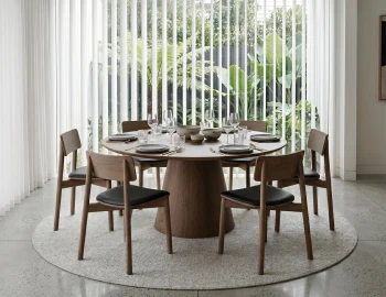 Walnut Big Round Table