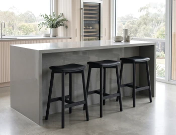 Black Kitchen Stools Black Leather
