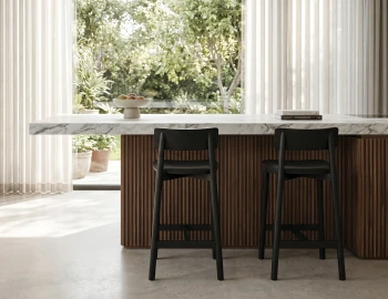 Luxe Modern Kitchen Black Bar Stool