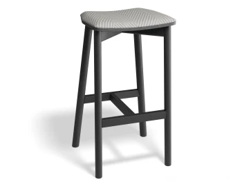 Andi Backlessbarstool Pad Ashblack Herringbone
