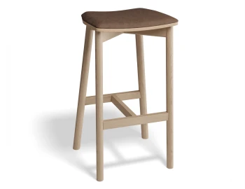 Andi Backlessbarstool Pad Ashnatural Printedsuede