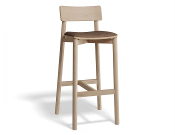 Andi Barstool Pad Ashnatural Printedsuede