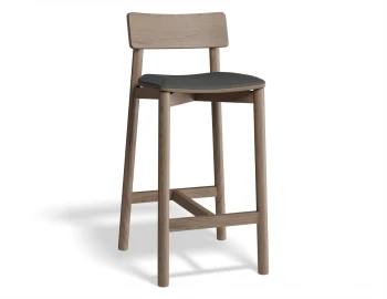 Andi Kitchenstool Pad Walnut Charcoalfabric