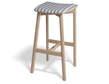 Andi Backlessbarstool Pad Ashnatural Bluestripe