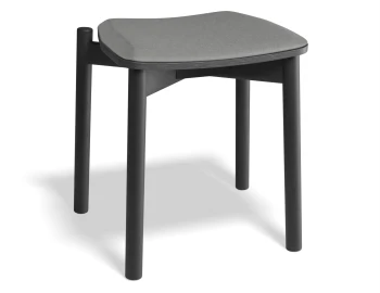 Andi Lowstool Pad Black Lightgreyfabric