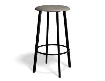 Atlas Kitchenstool Blackframe PU Lightgrey
