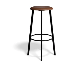 Atlas Barstool Blackframe PU Tan