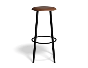 Atlas Barstool Blackframe PU Tan