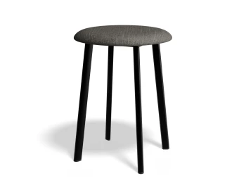 Atlas Lowstool Blackframe Fabric Grey