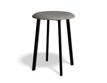 Atlas Lowstool Blackframe PU Grey