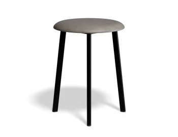 Atlas Lowstool Blackframe PU Grey