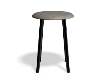 Atlas Lowstool Blackframe PU Grey