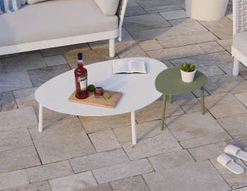 White Eucalypt Cetara Close Outdoor Tables