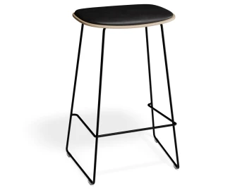 Elvav2 Kitchenstool Padded Ash Black Blackpu