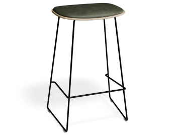 Elvav2 Kitchenstool Padded Ash Black Greenpu