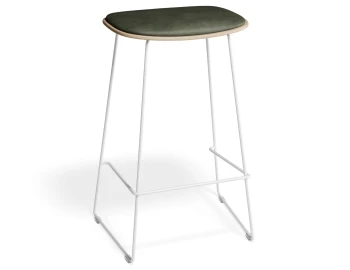 Elvav2 Kitchenstool Padded Ash White Greenpu