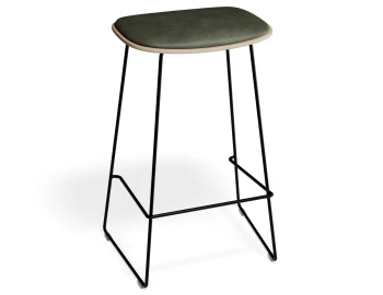 Elvav2 Kitchenstool Padded Ash Black Greenpu
