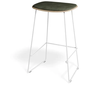 Elvav2 Kitchenstool Padded Ash White Greenpu