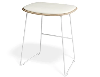 Elva Lowstool Padded Ash White Whitepu