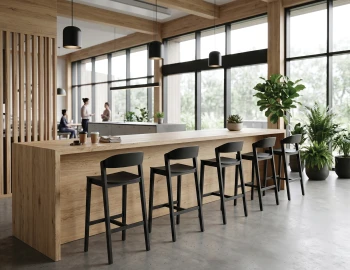 Level Grayson Black Stool Workplace Office