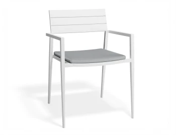 Halki Chaircushion White Lightgrey