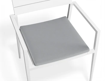 Halki Chaircushion White Lightgrey
