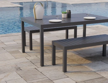 Charcoal 120 Bench Poolside