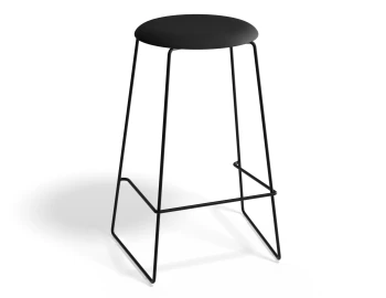 Hugo Barstool 66cm Black Frame Storm Grey