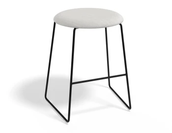 Hugo Lowstool 46cm Black Frame Light Grey