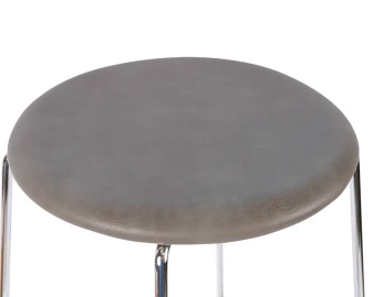 Hugo Stool Grey Chrome Seat