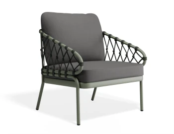 Kara Loungechair Green Darkgreycushion