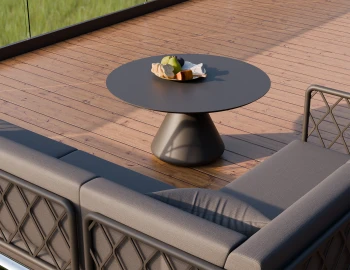 Kora Coffeetable 90cm Charcoal