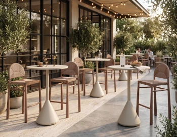 Calete Teak Rope Bar Stools