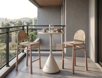 Wood Rope Outdoor Bar Stool