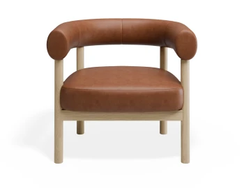Marlowe Loungechair Oak Brandy