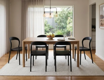 Mia Black Chair Nordica 160 Dining Table