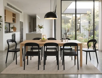 Nordica 200 Table Black Mia Chairs