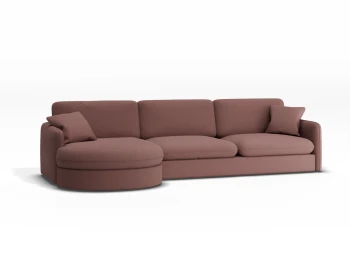 Monte 3seaterpillow Mediumchaiseleft Desirecoral