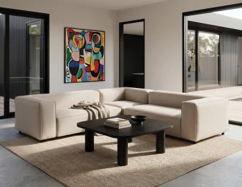 Black Square Orbix Coffee Table