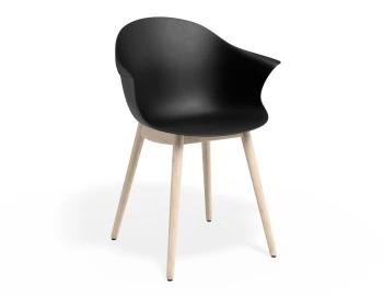 Pebble Armchair Blackseat Beechbase