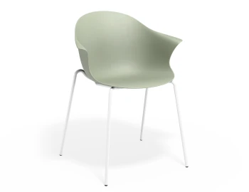 Pebble Armchair Greenseat 4postwhite
