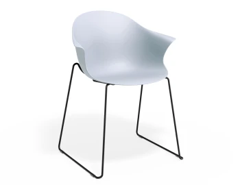 Pebble Armchair Palebluev3seat Sledblack