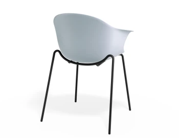 Pebble Armchair Palebluev3seat 4postblack