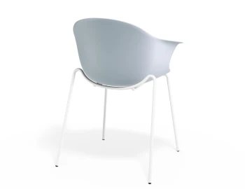 Pebble Armchair Palebluev3seat 4postwhite