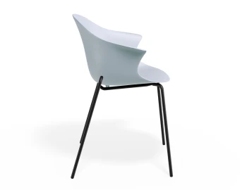 Pebble Armchair Palebluev3seat 4postblack