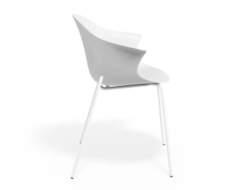 Pebble Armchair Whiteseat 4postwhite