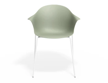Pebble Armchair Greenseat 4postwhite