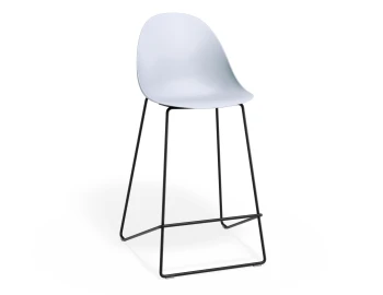 Pebble Kitchenstool Palebluev3seat Blackframe
