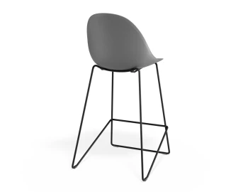 Pebble Kitchenstool Greyseatv2 Blackframe