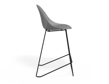 Pebble Kitchenstool Greyseatv2 Blackframe